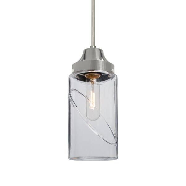 Besa Lighting Blink Cord Pendant, Clear, Satin Nickel Finish, 1x60W Incandescent 1JT-BLINKCL-SN - main